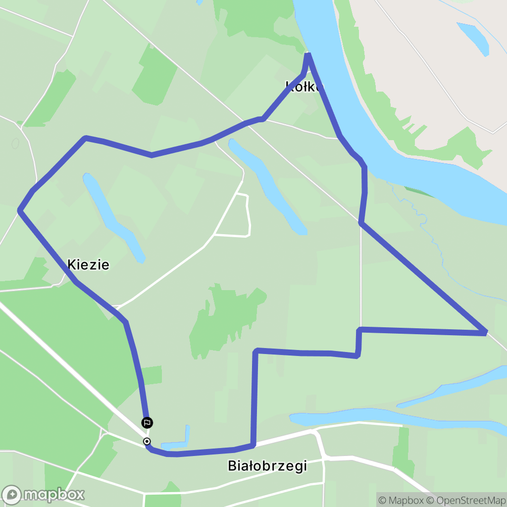 Białobrzegi: mapa trasy - Poland