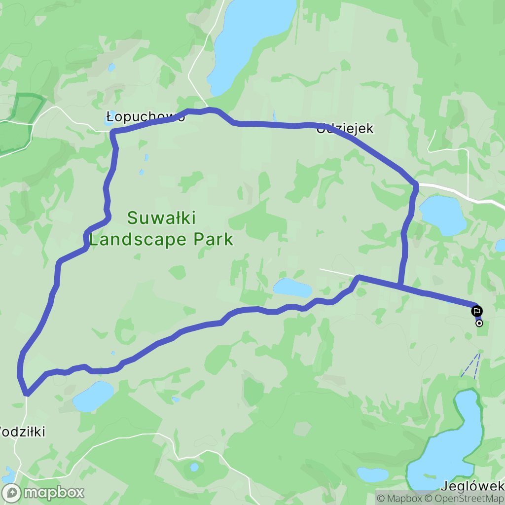 Udziejek: mapa trasy - Poland