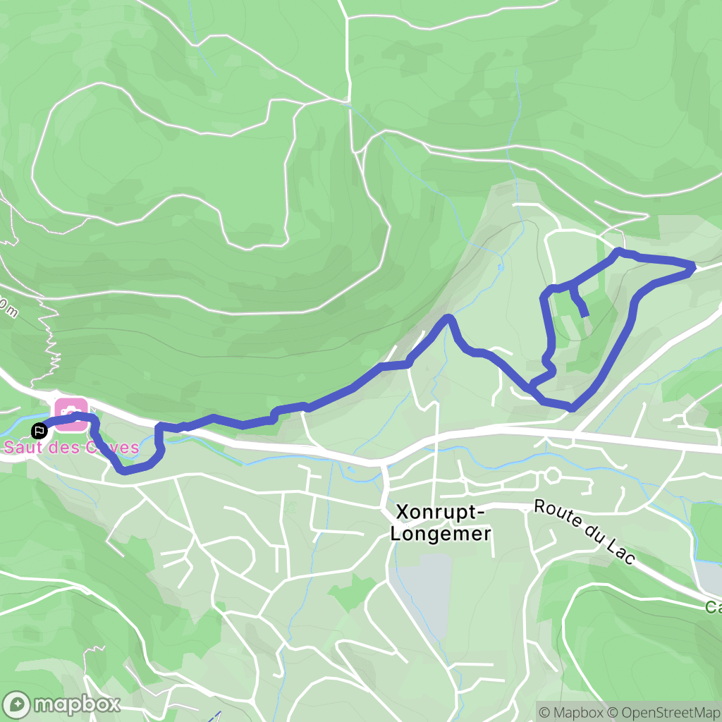 Xonrupt-Longemer : carte du parcours de randonnée - France