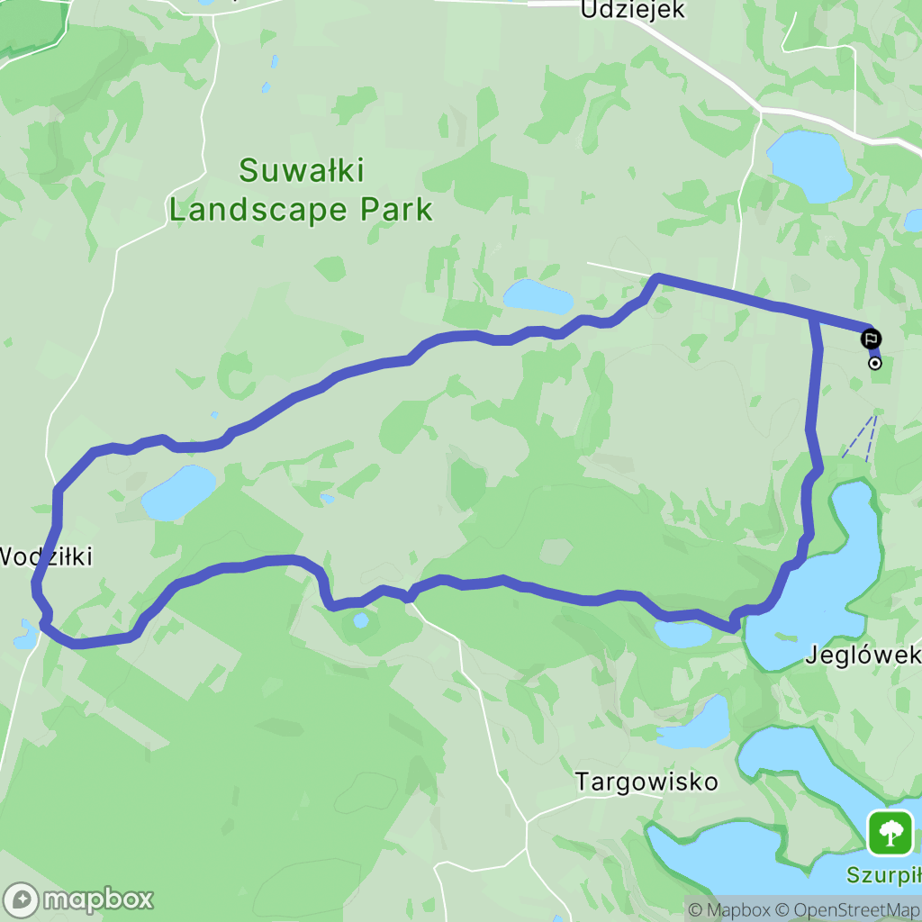 Udziejek: mapa trasy - Poland