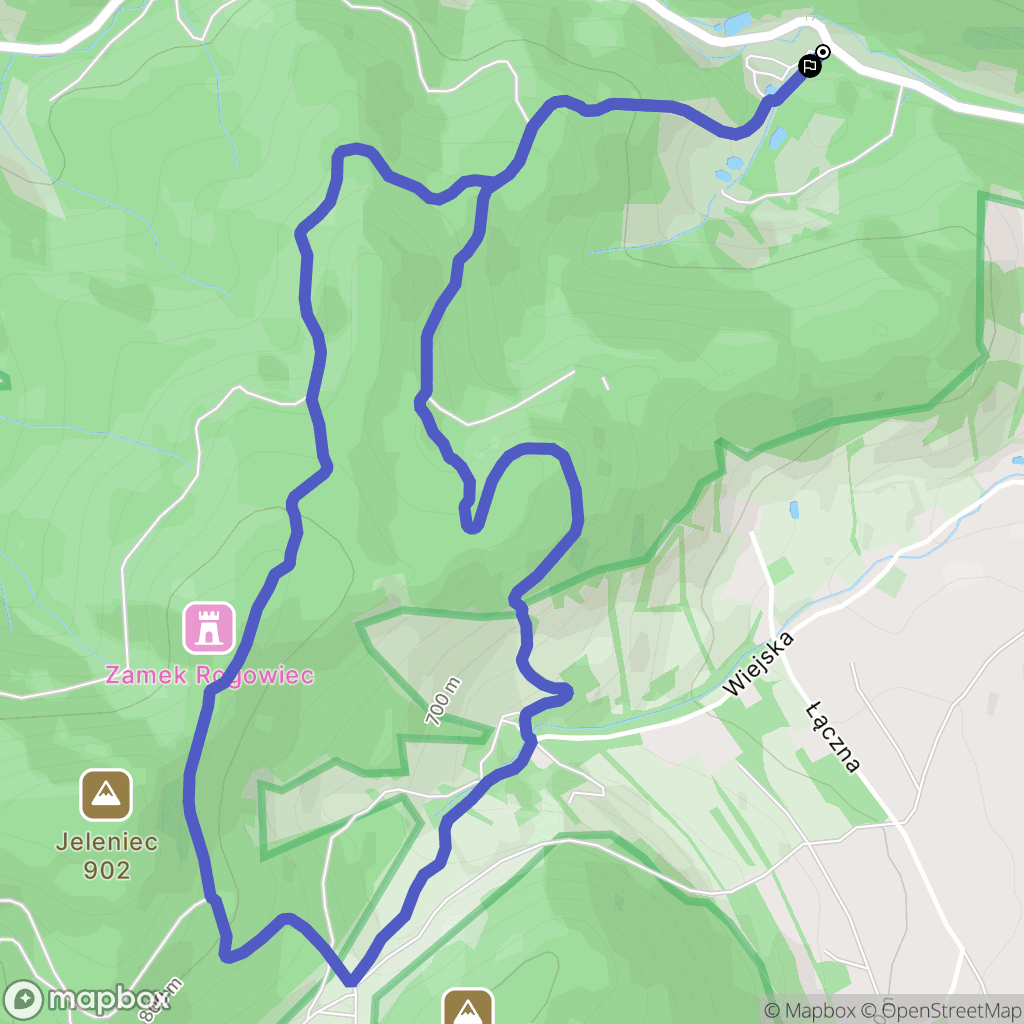 Grzmiąca: mapa trasy - Poland