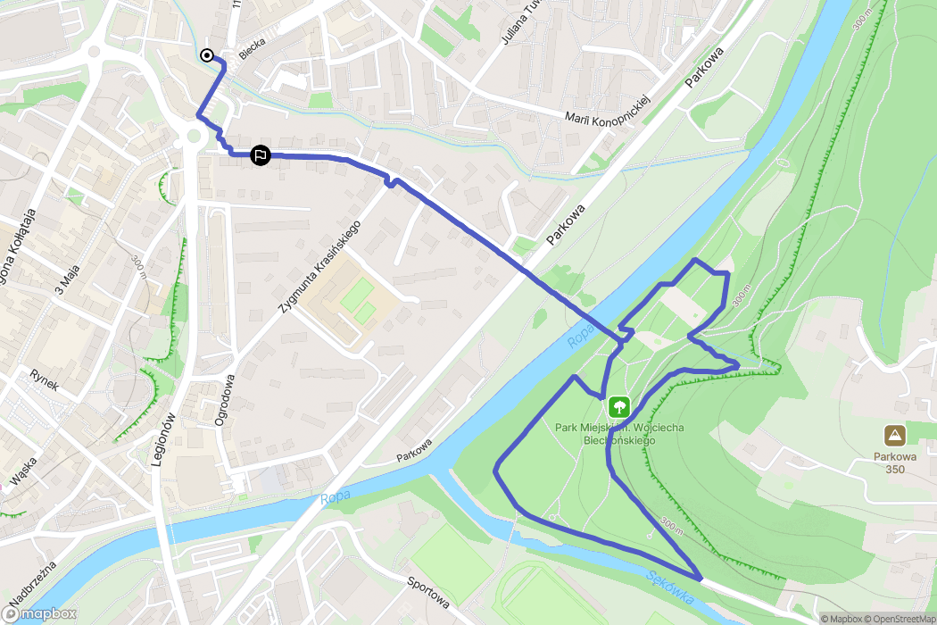 Gorlice: mapa trasy - Poland
