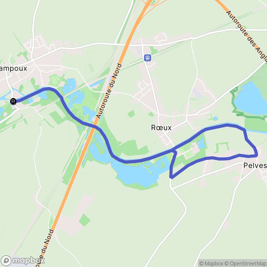 Fampoux : carte du parcours de randonnée - France