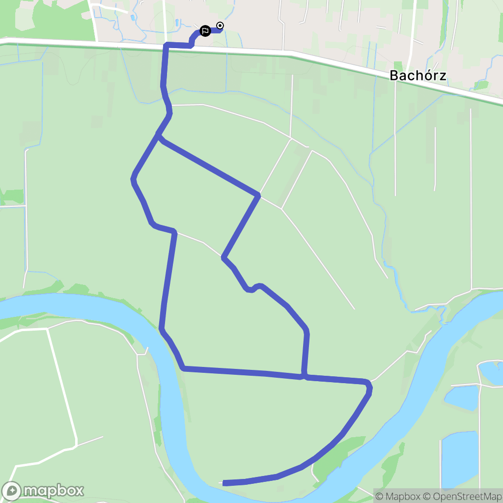 Bachórz: mapa trasy - Poland