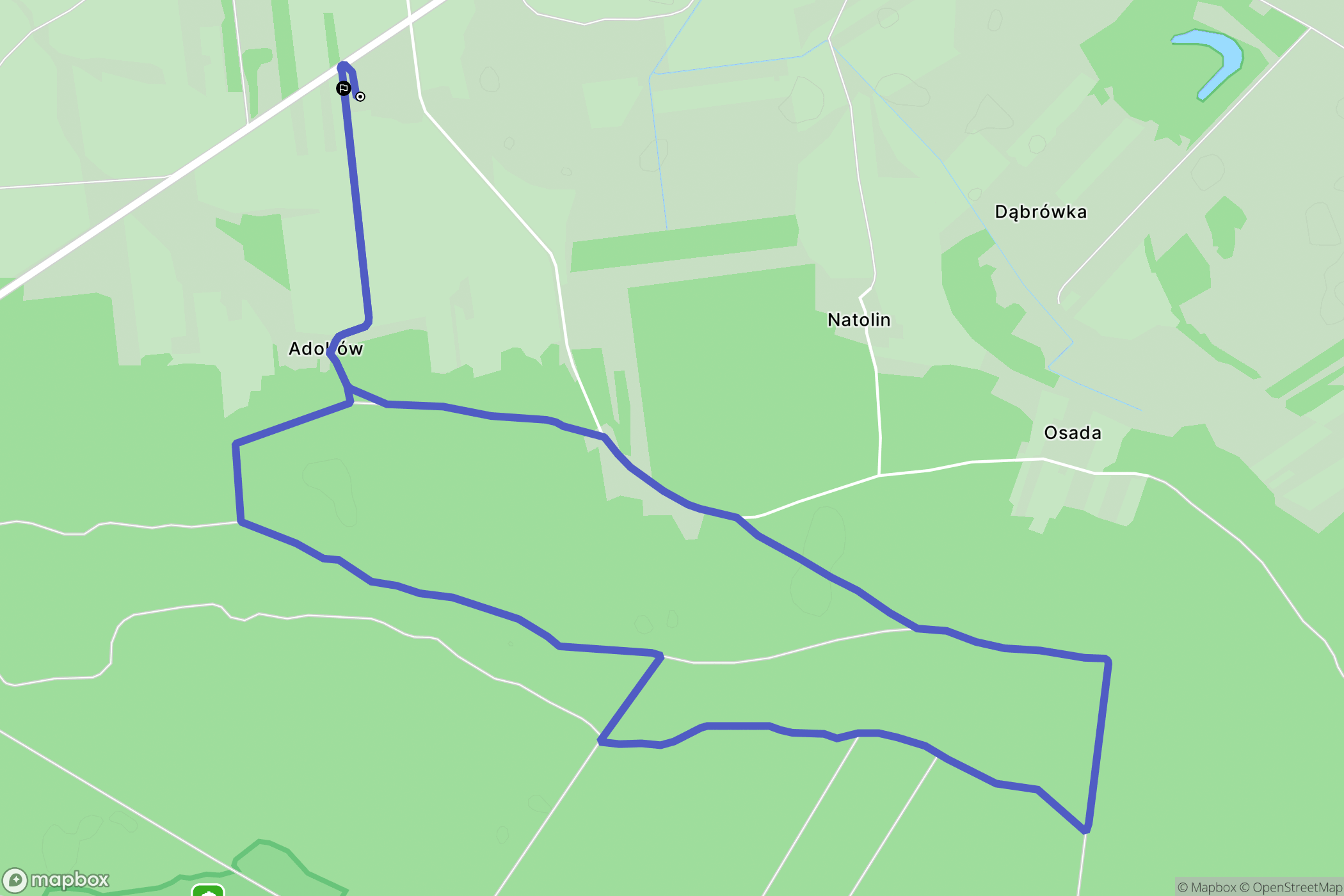 Przewóz Nurski: mapa trasy - Poland