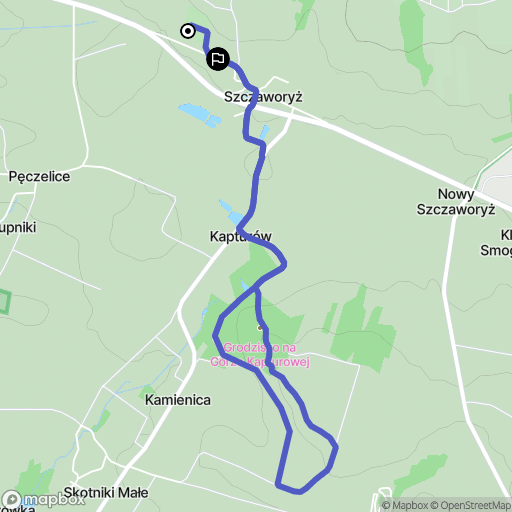 Pęczelice: mapa trasy - Poland