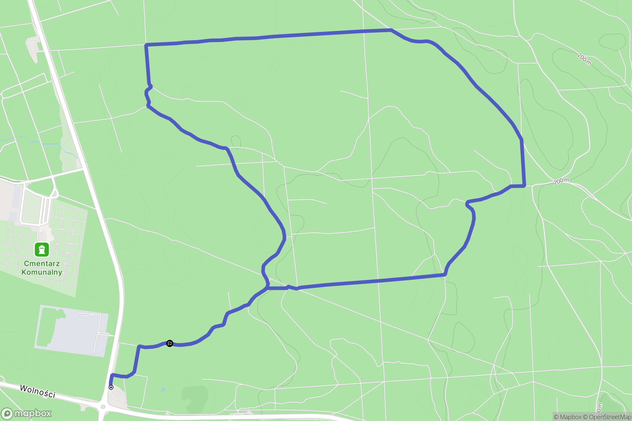 Mielec: mapa trasy - Poland