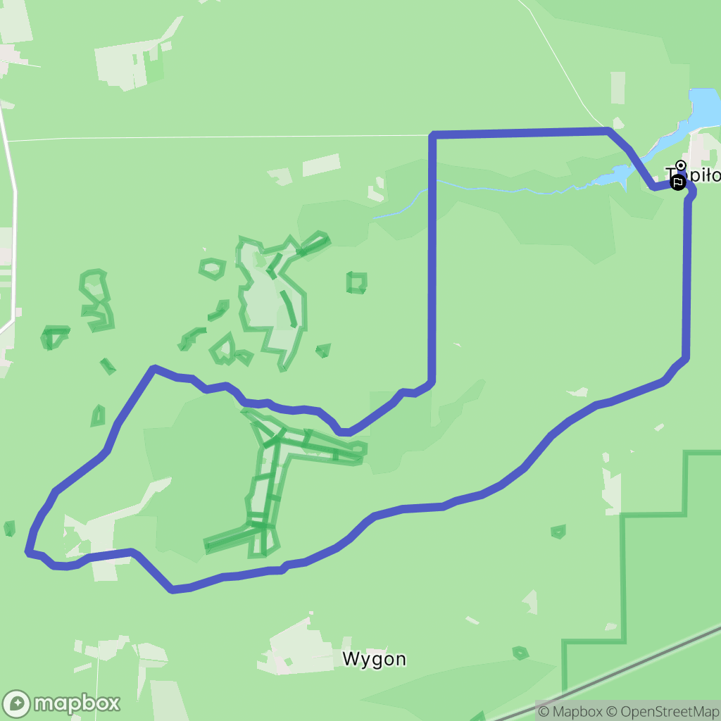 Topiło: mapa trasy - Poland