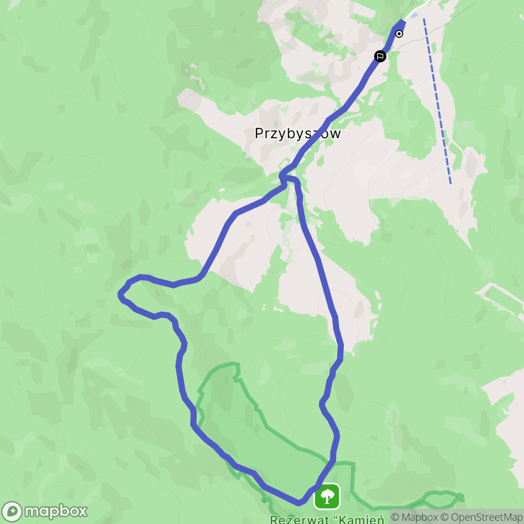 Karlików: mapa trasy - Poland
