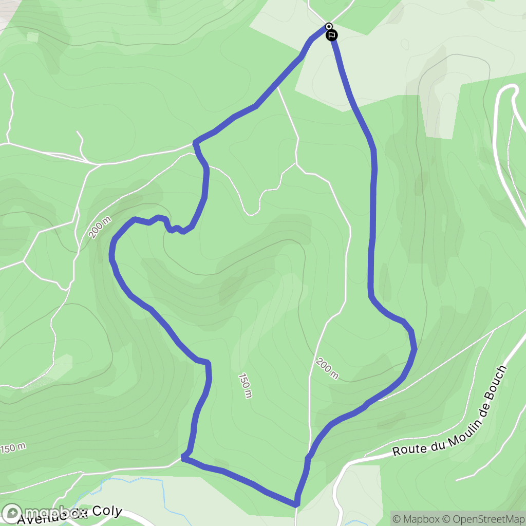 Terrasson-Lavilledieu : carte du parcours de randonnée - France