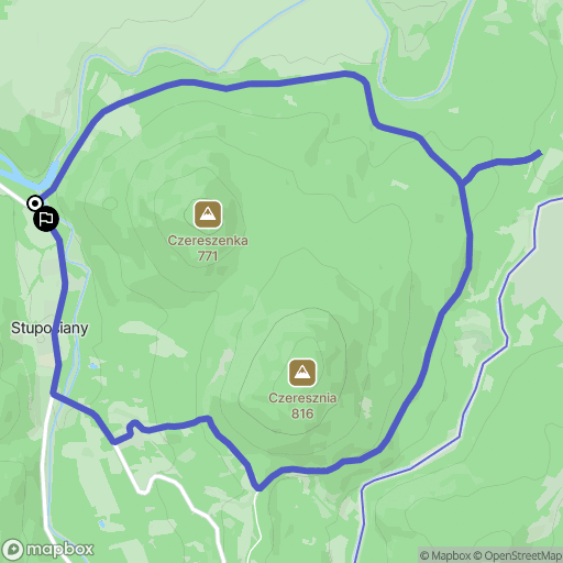 Procisne: mapa trasy - Poland