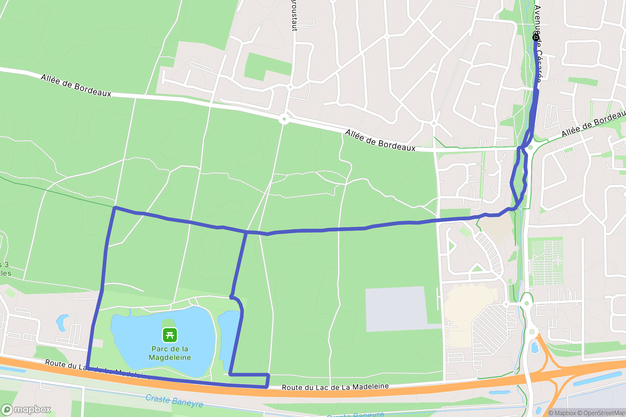 Gujan-Mestras : carte du parcours de randonnée - France