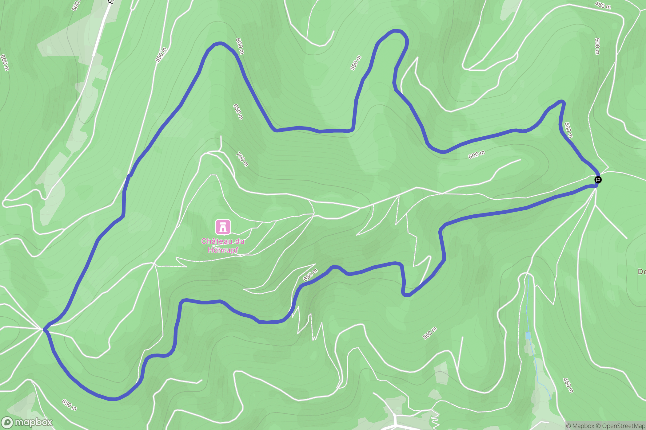 Buhl : carte du parcours de randonnée - France