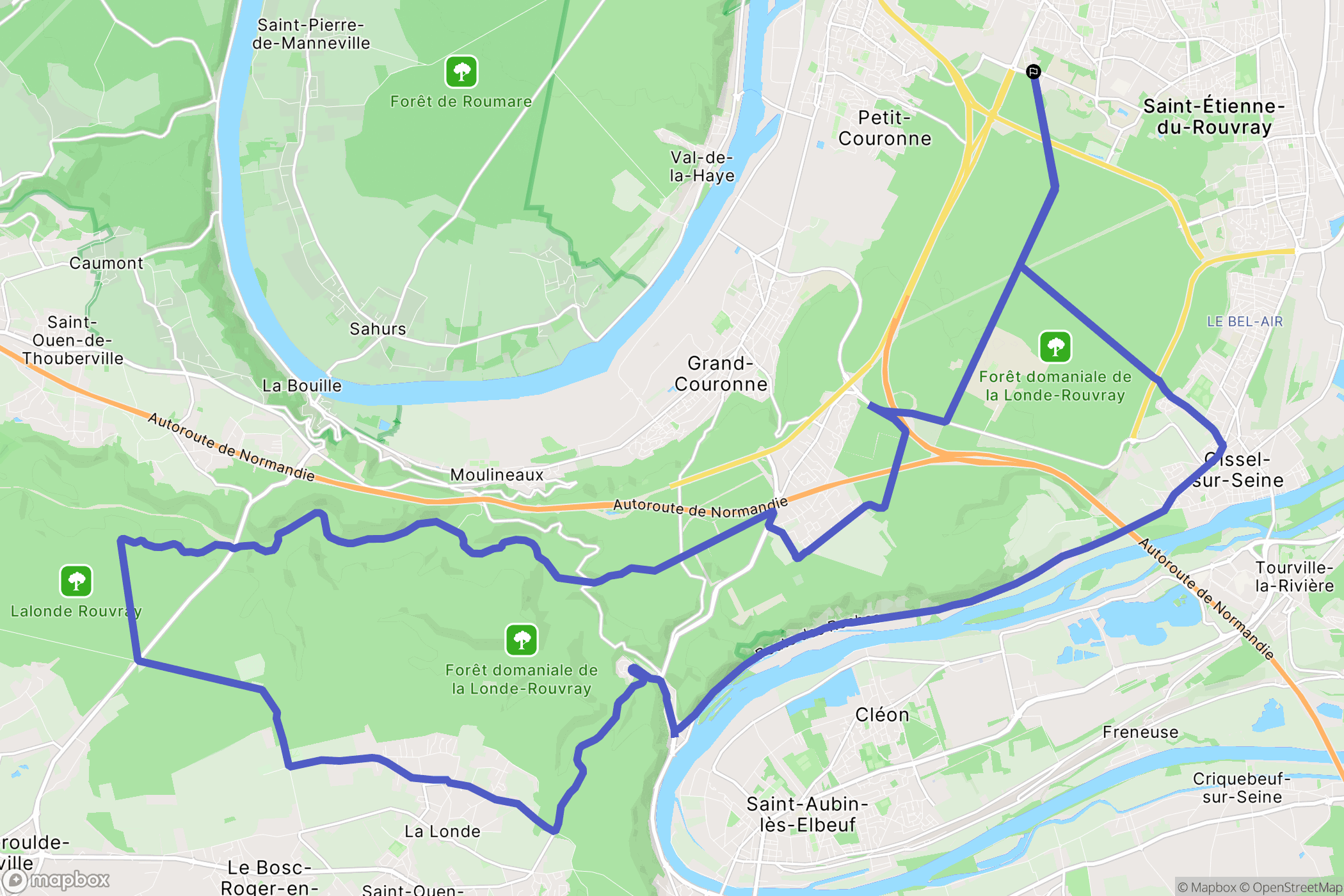 Saint-Étienne-du-Rouvray: routekaart voor buitenactiviteiten - France