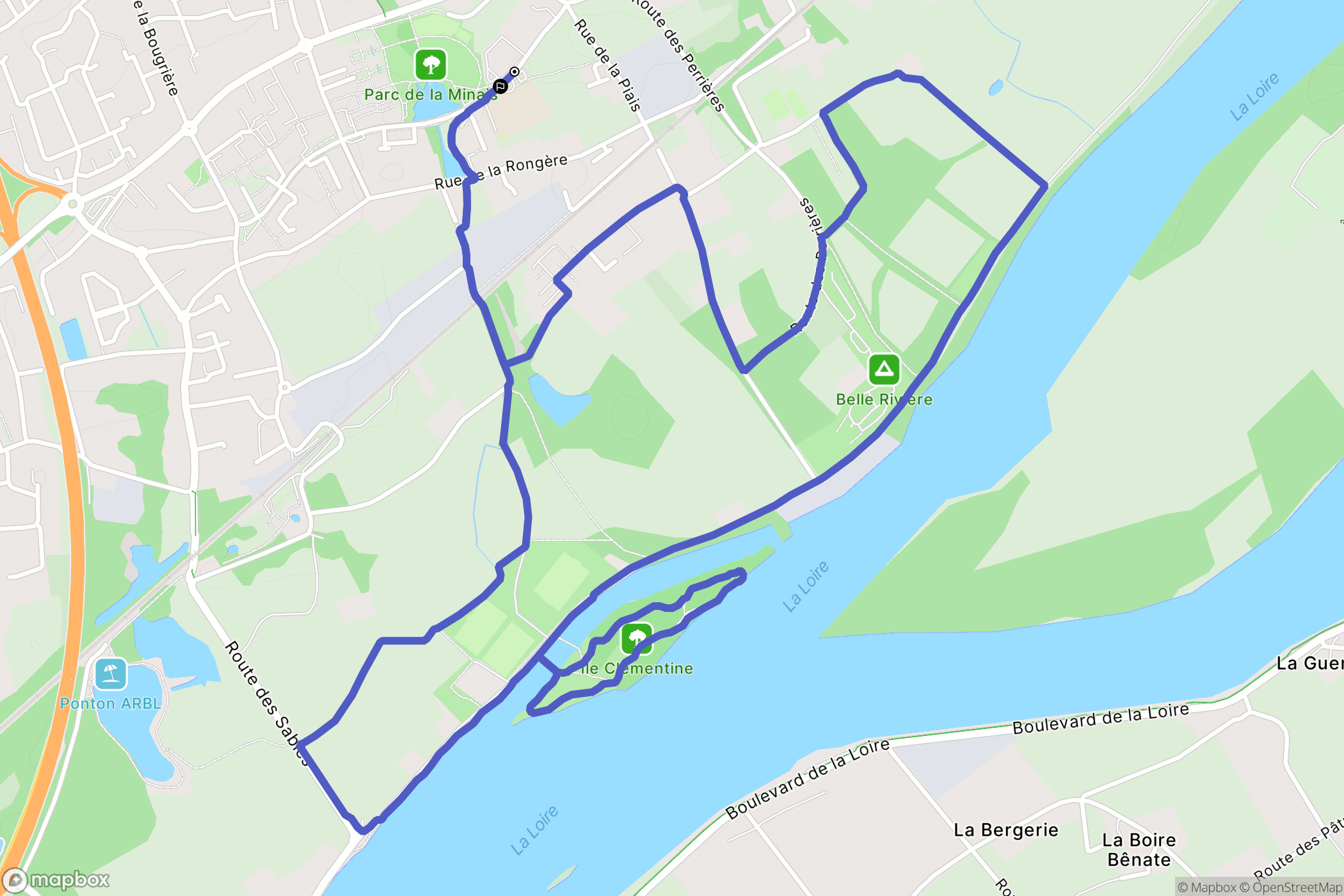 Sainte-Luce-sur-Loire : carte du parcours de randonnée - France