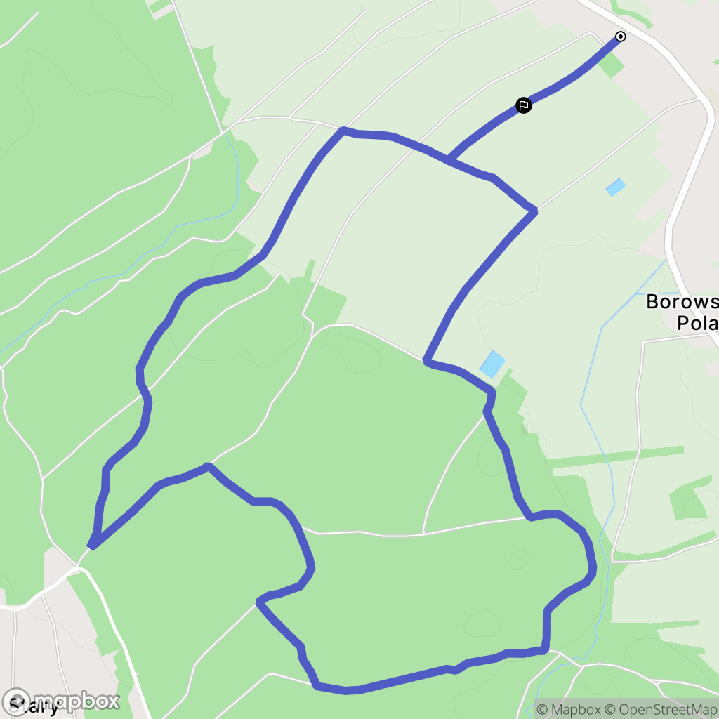 Jaźwiny: mapa trasy - Poland