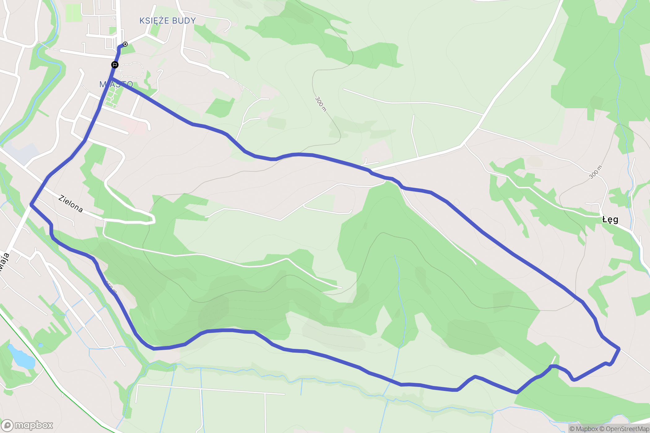 Błażowa: mapa trasy - Poland