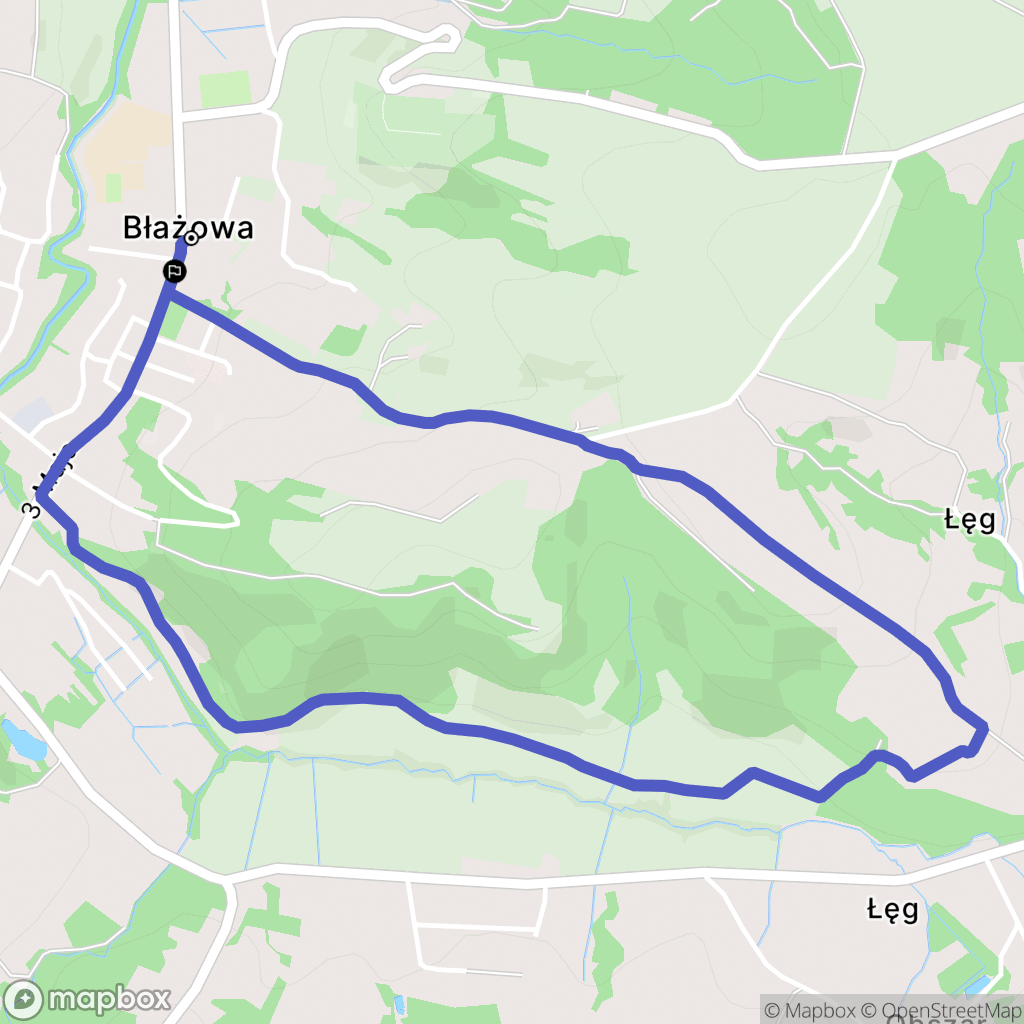 Błażowa: mapa trasy - Poland