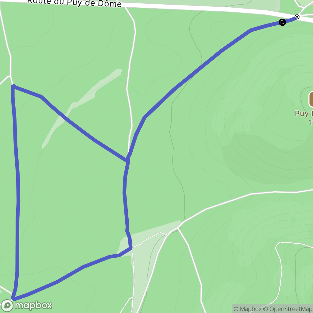 Ceyssat : carte du parcours de randonnée - France