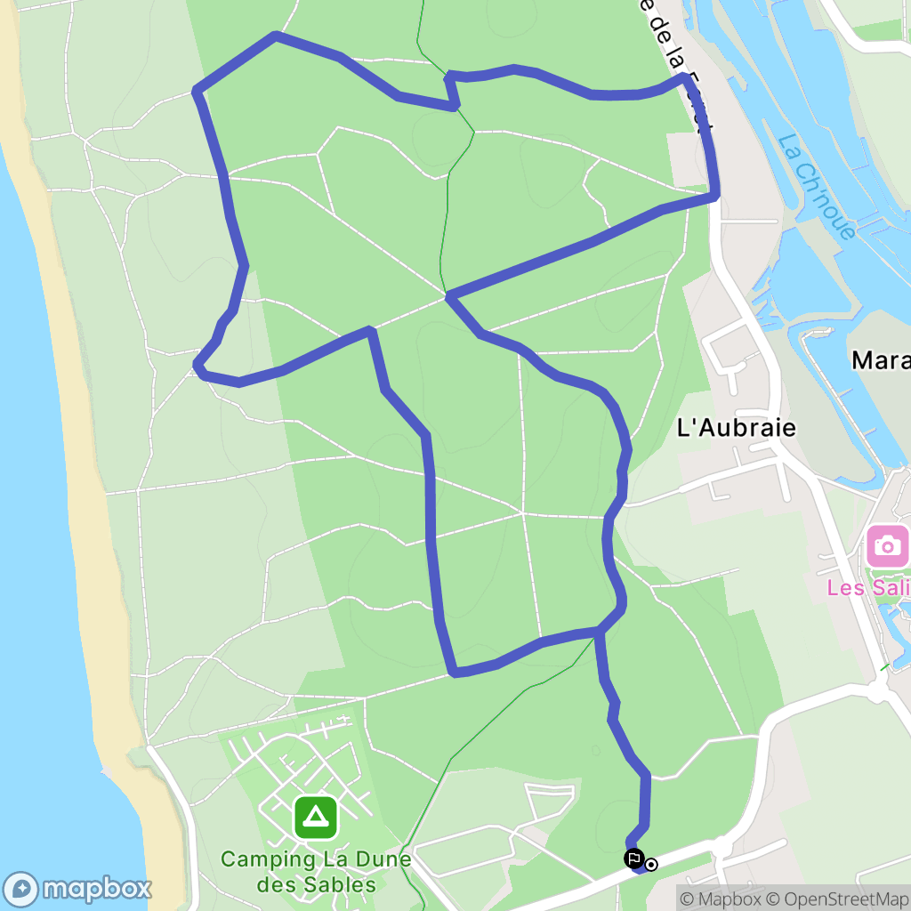 Les Sables-d'Olonne : carte du parcours de randonnée - France