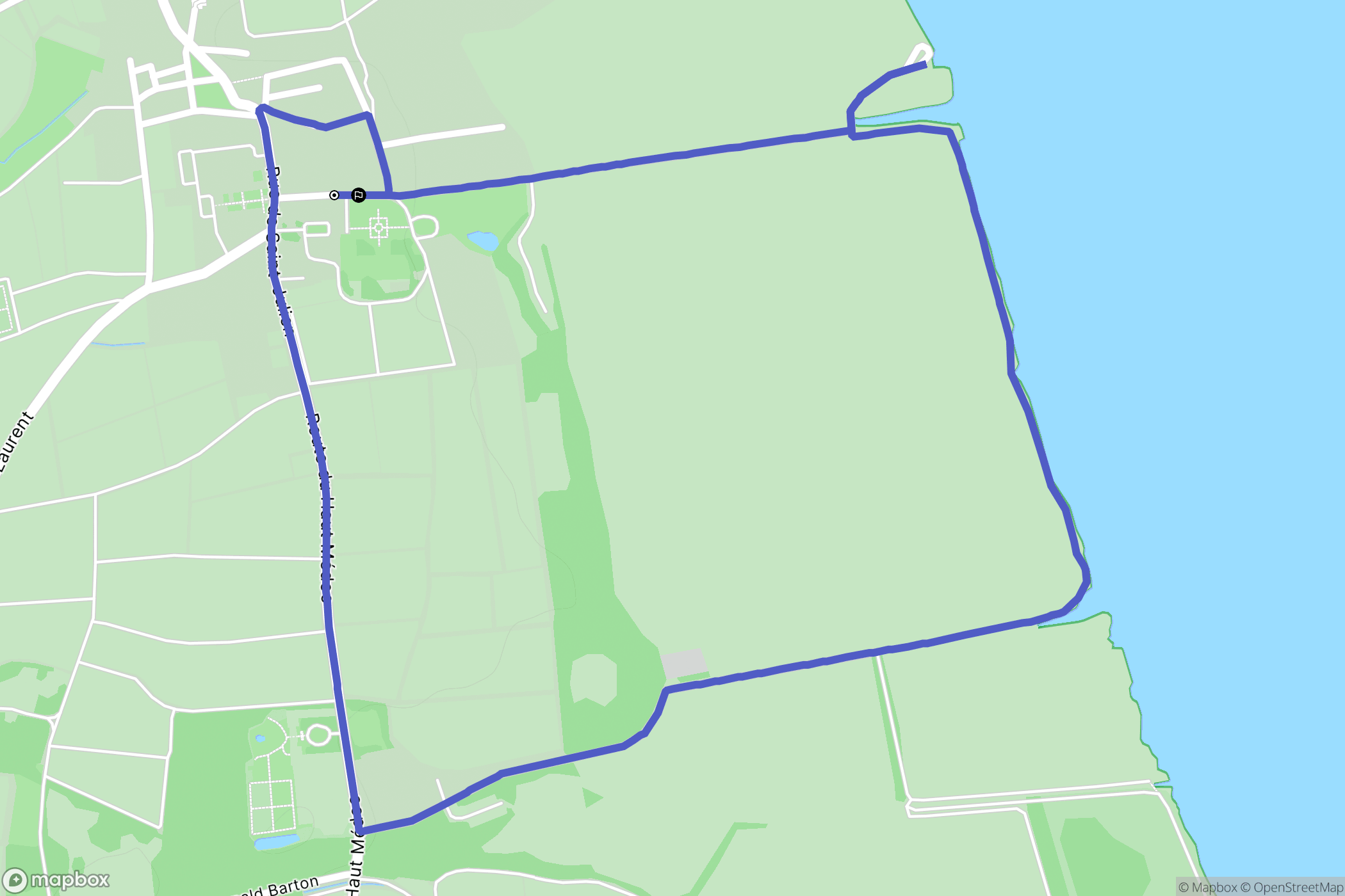 Saint-Julien-Beychevelle : carte du parcours de randonnée - France