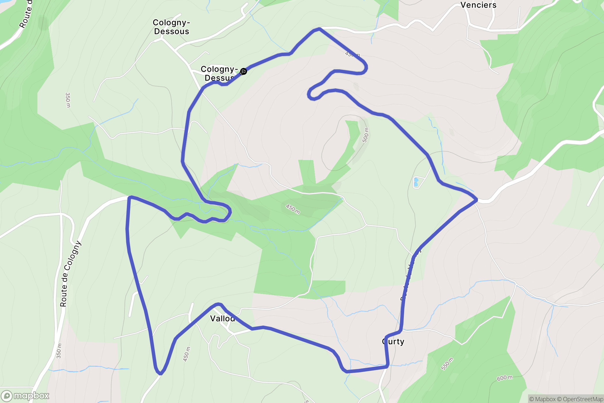 Seyssel : carte du parcours de randonnée - France