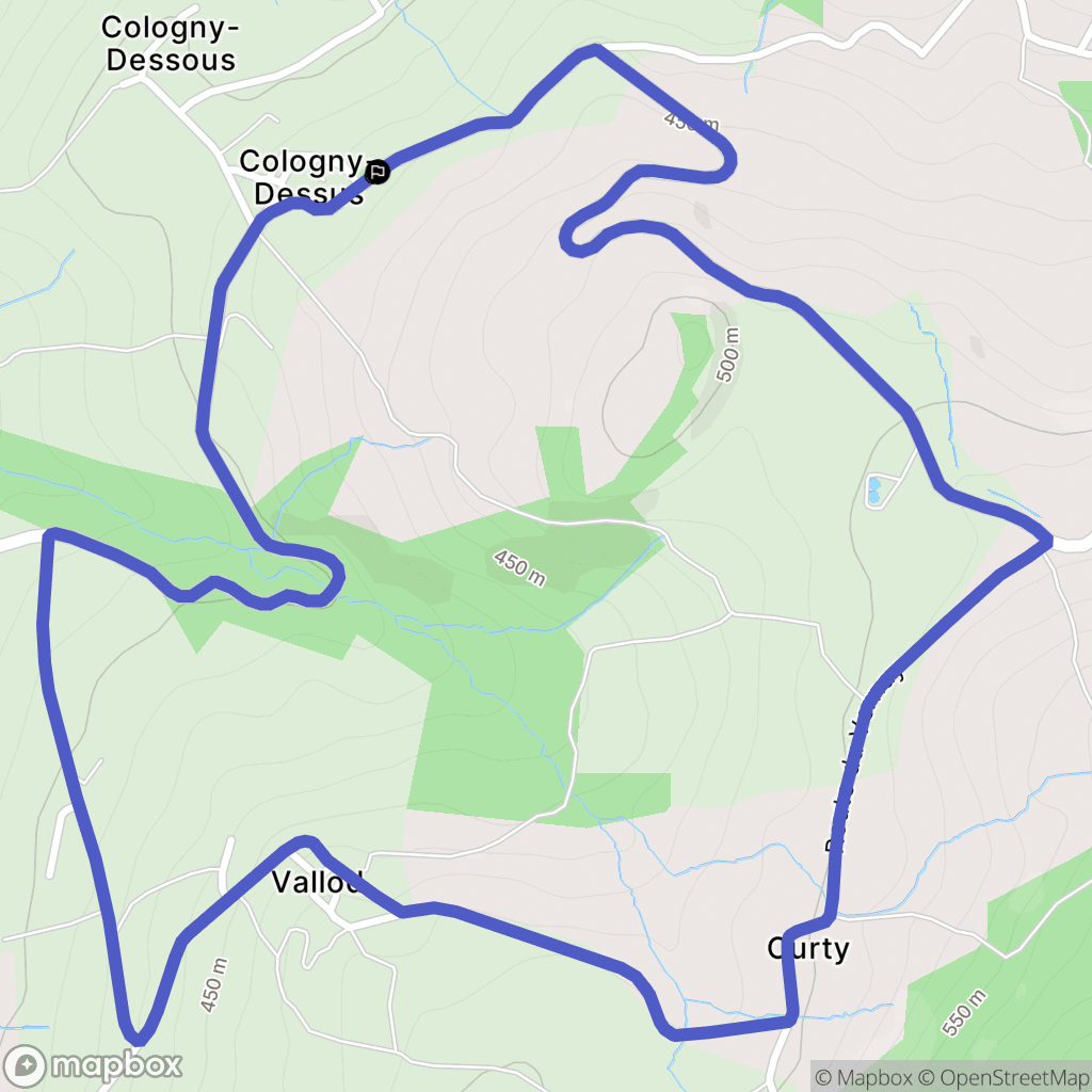 Seyssel : carte du parcours de randonnée - France