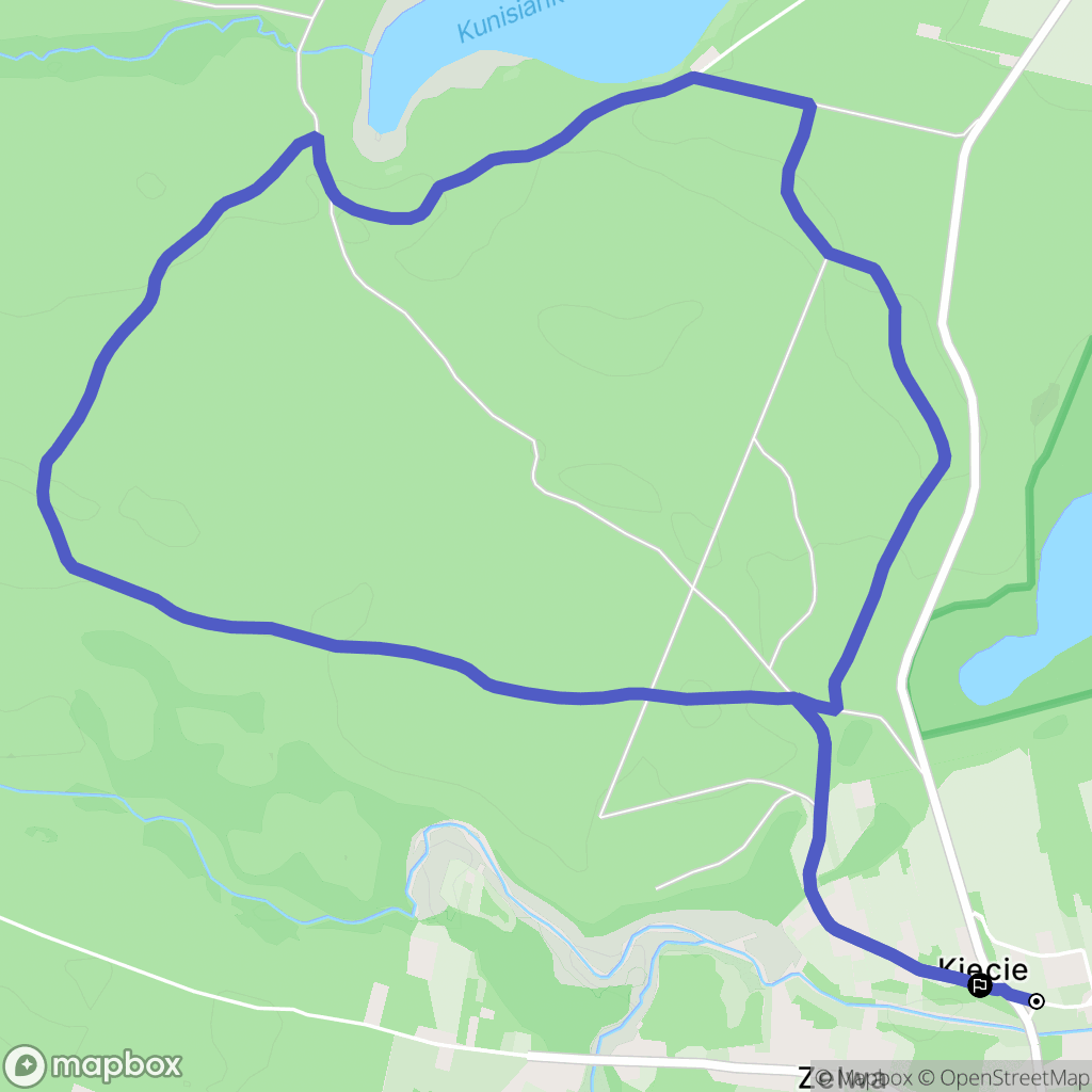 Zelwa: mapa trasy - Poland