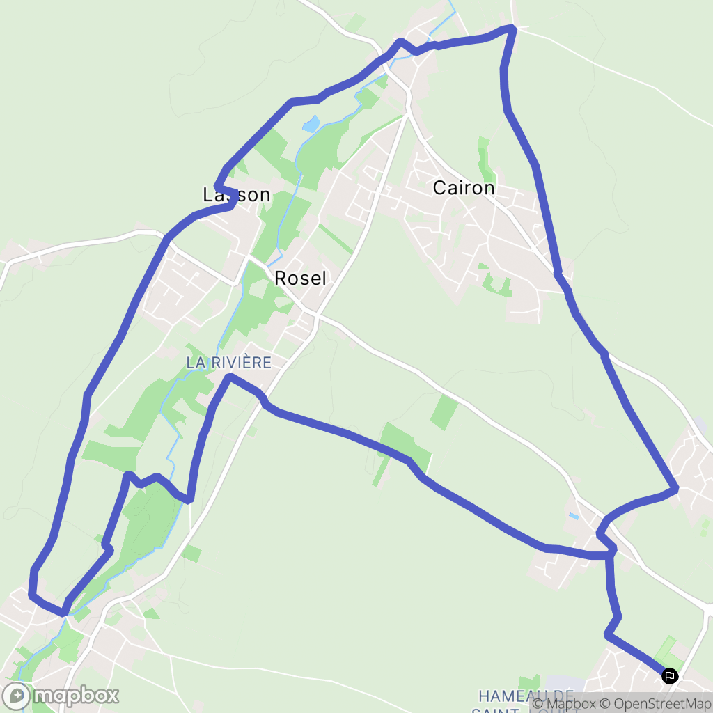 Authie : carte du parcours de randonnée - France