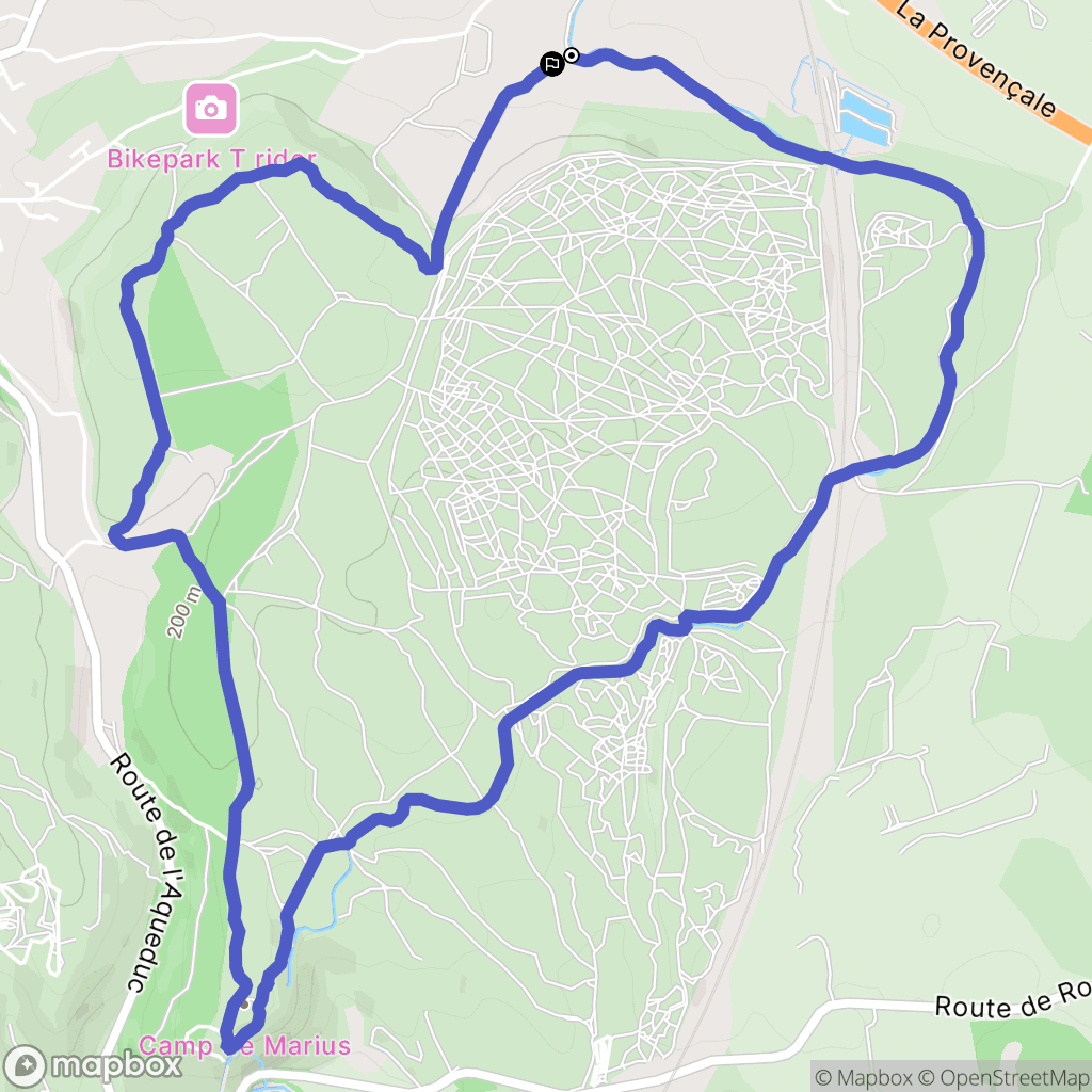 Ventabren : carte du parcours de randonnée - France