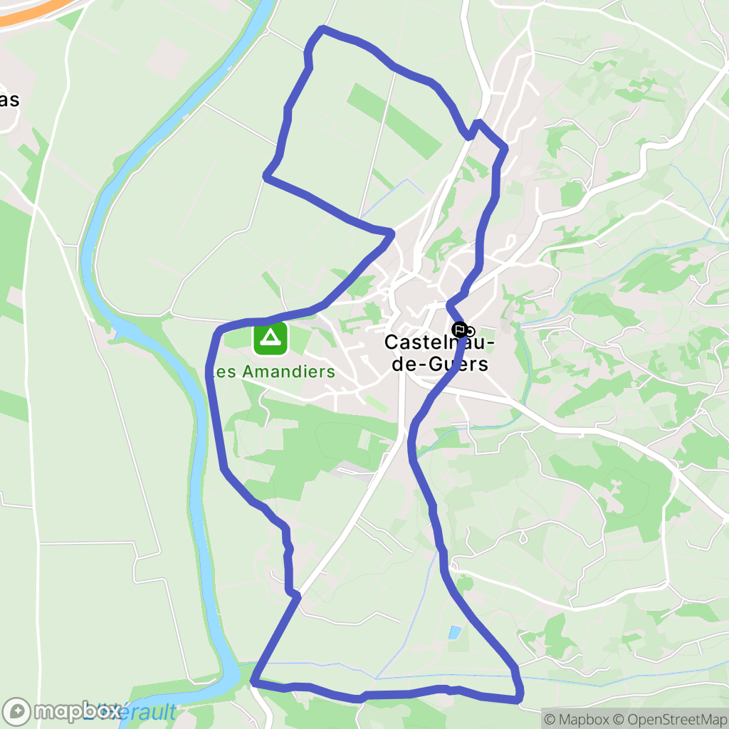 Castelnau-de-Guers : carte du parcours de randonnée - France
