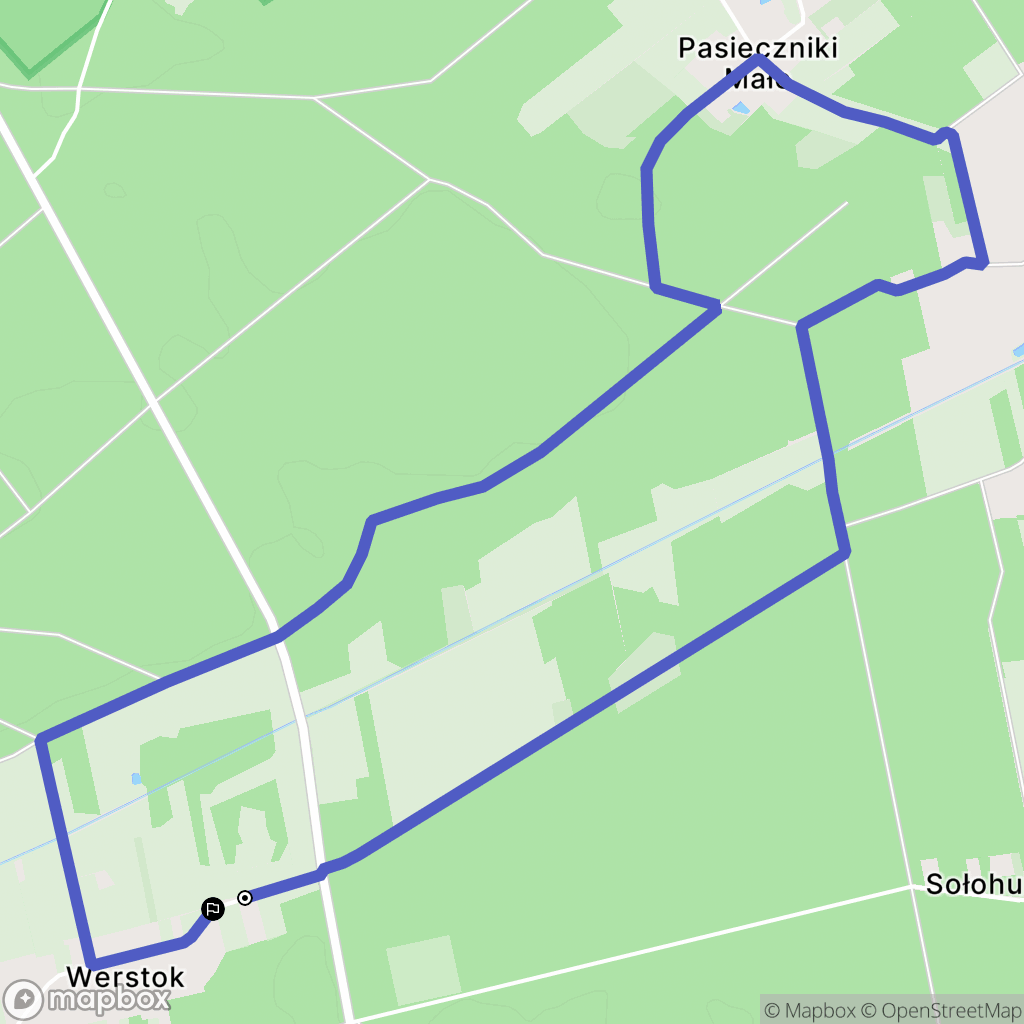 Werstok: mapa trasy - Poland