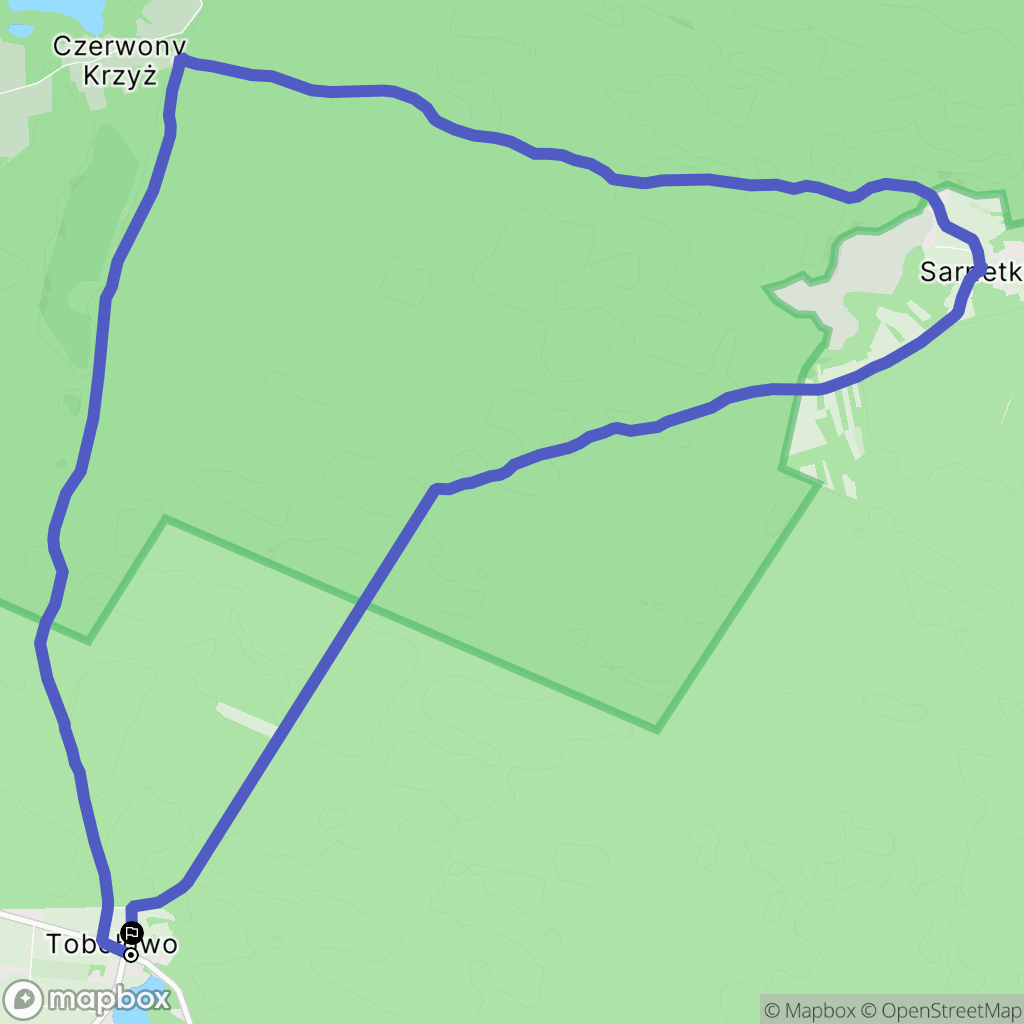 Suwałki: mapa trasy - Poland