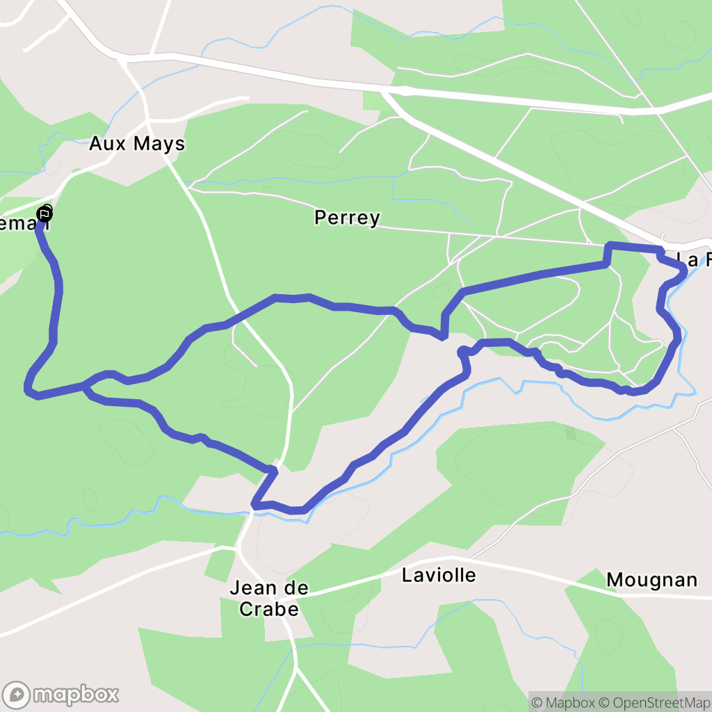 Pontenx-les-Forges : carte du parcours de randonnée - France