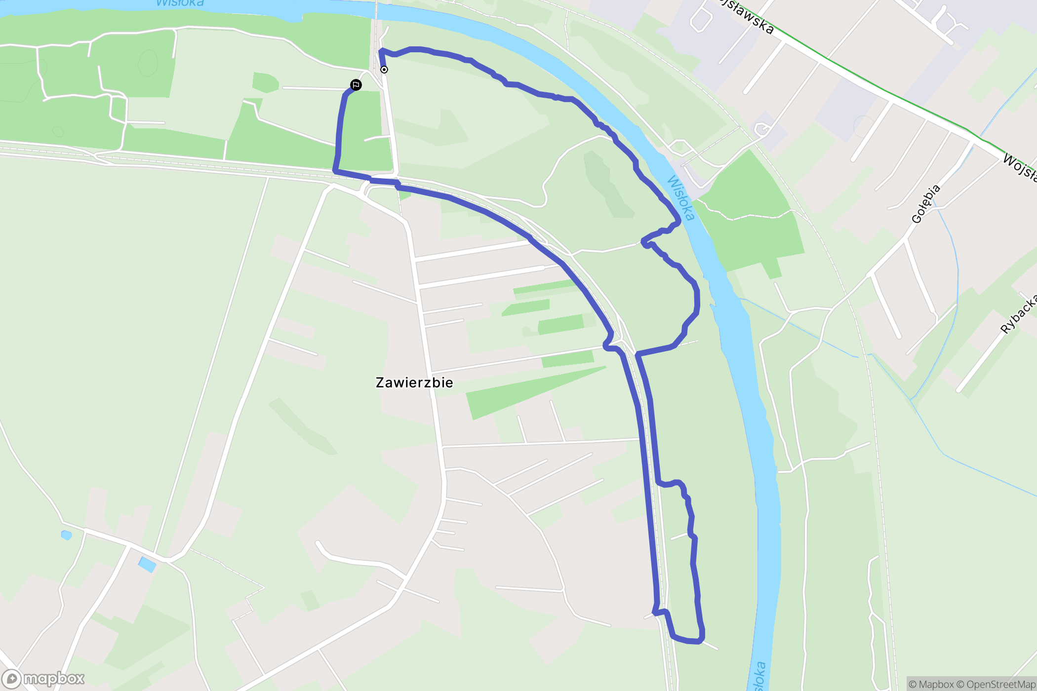 Mielec: mapa trasy - Poland