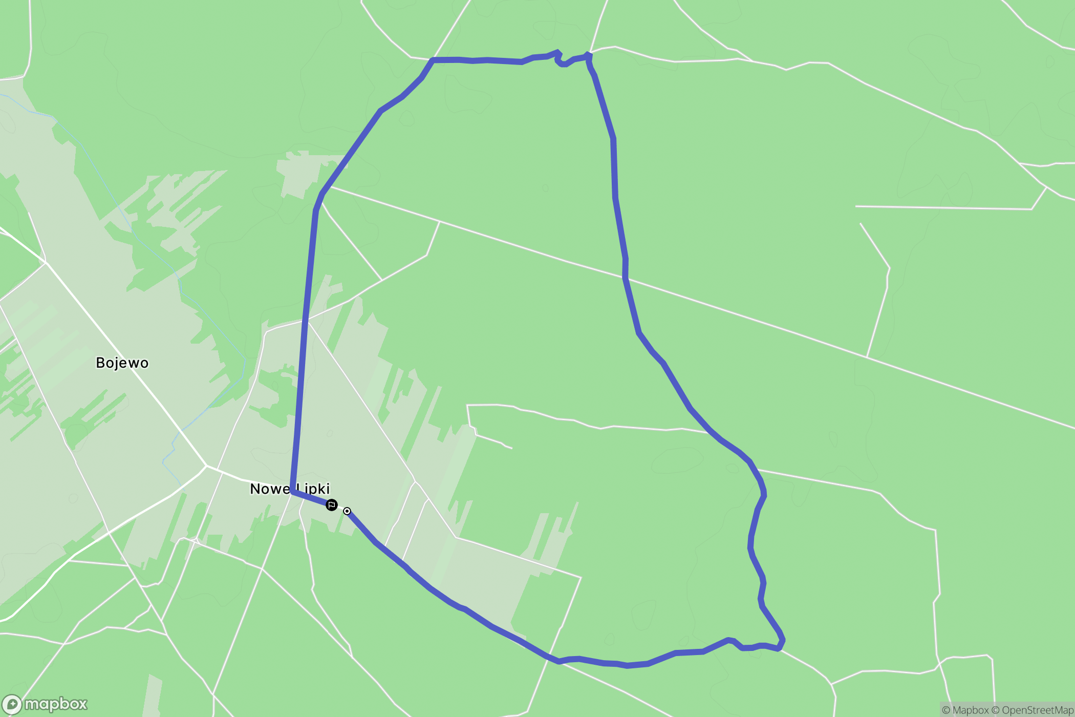 Nowe Lipki: mapa trasy - Poland