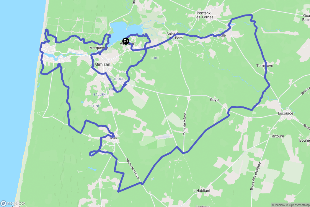 Aureilhan : carte du parcours de randonnée - France
