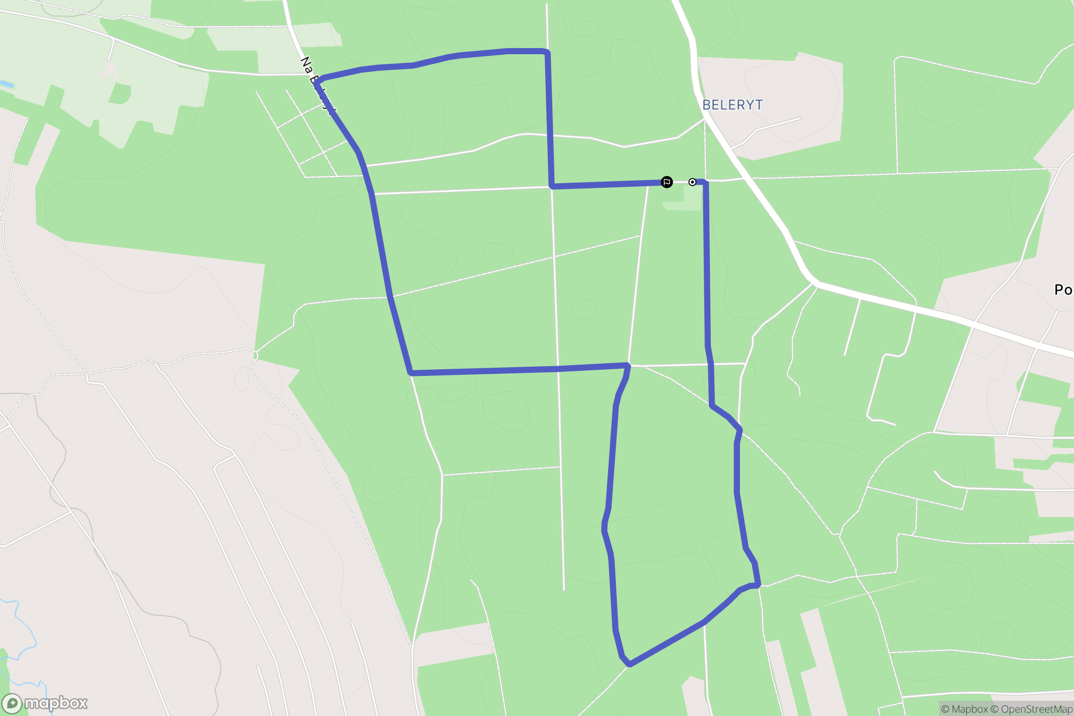 Dąbrowa Tarnowska: mapa trasy - Poland