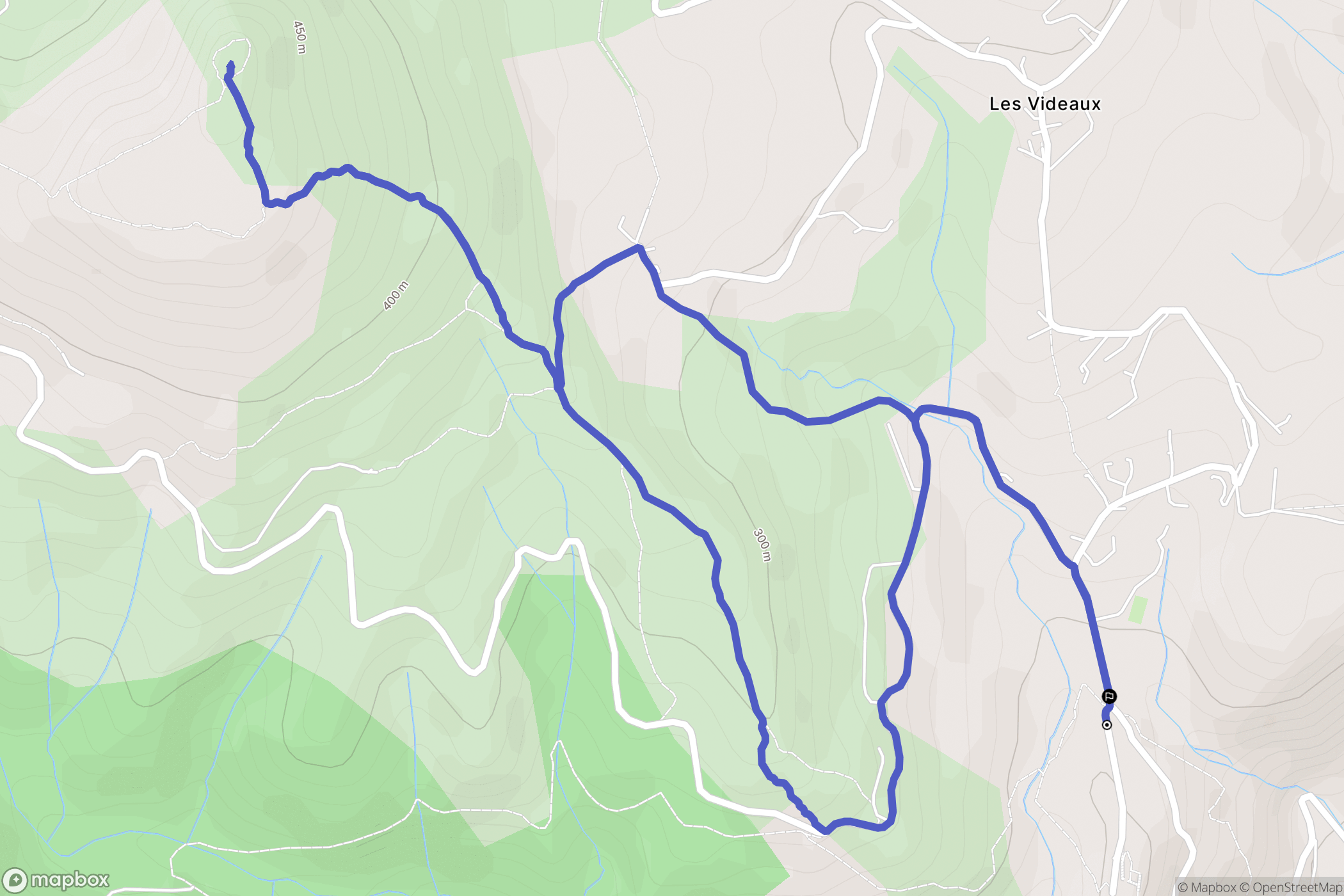 Rochemaure : carte du parcours de randonnée - France