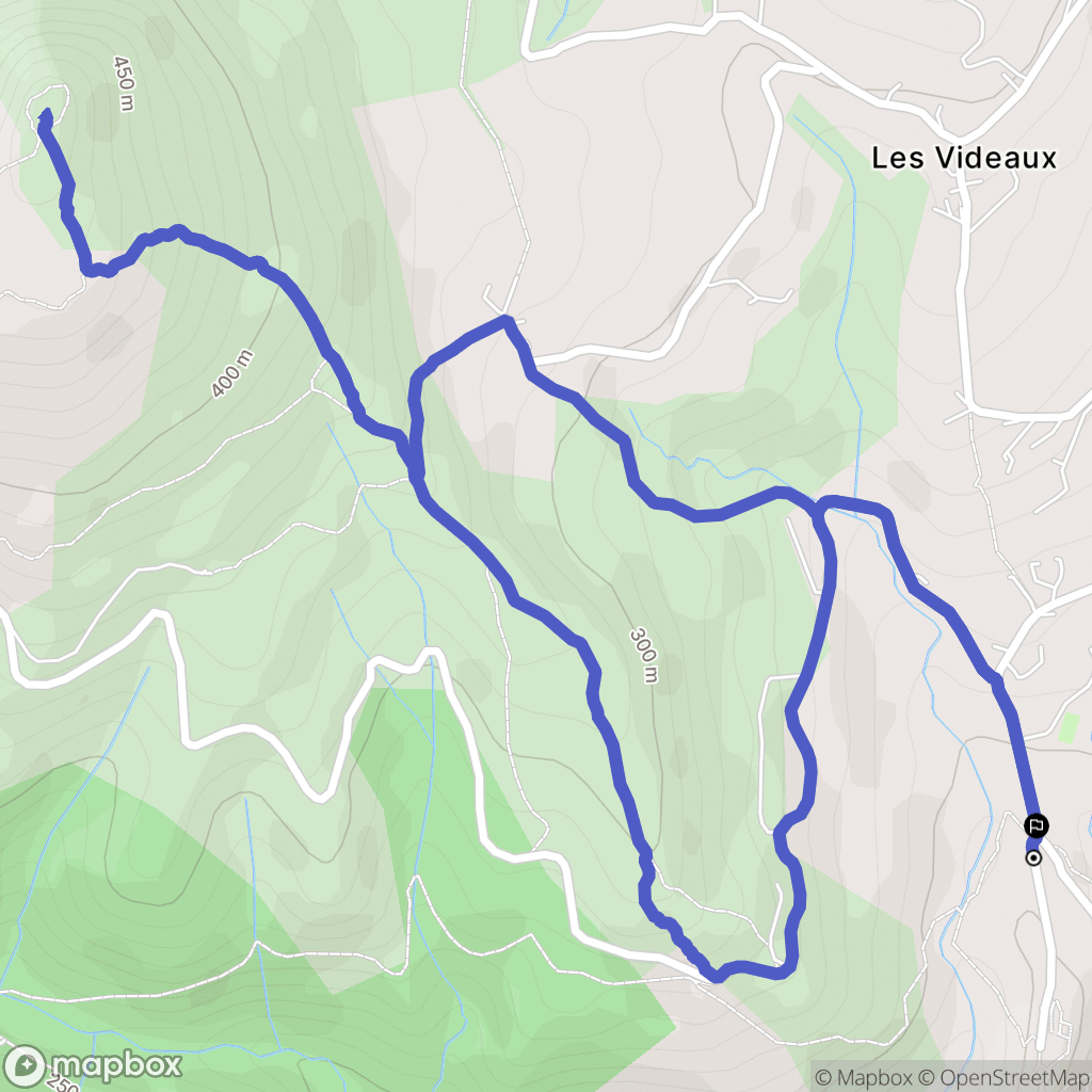 Rochemaure : carte du parcours de randonnée - France