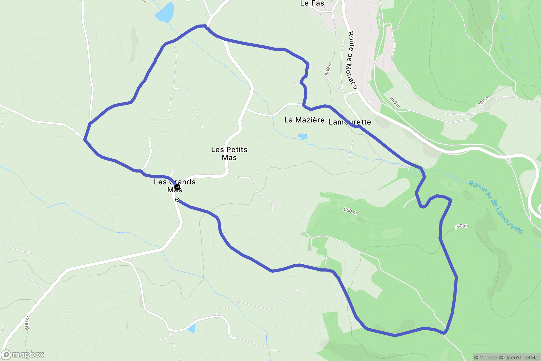 La Cellette : carte du parcours de randonnée - France