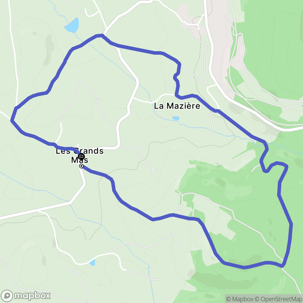 La Cellette : carte du parcours de randonnée - France