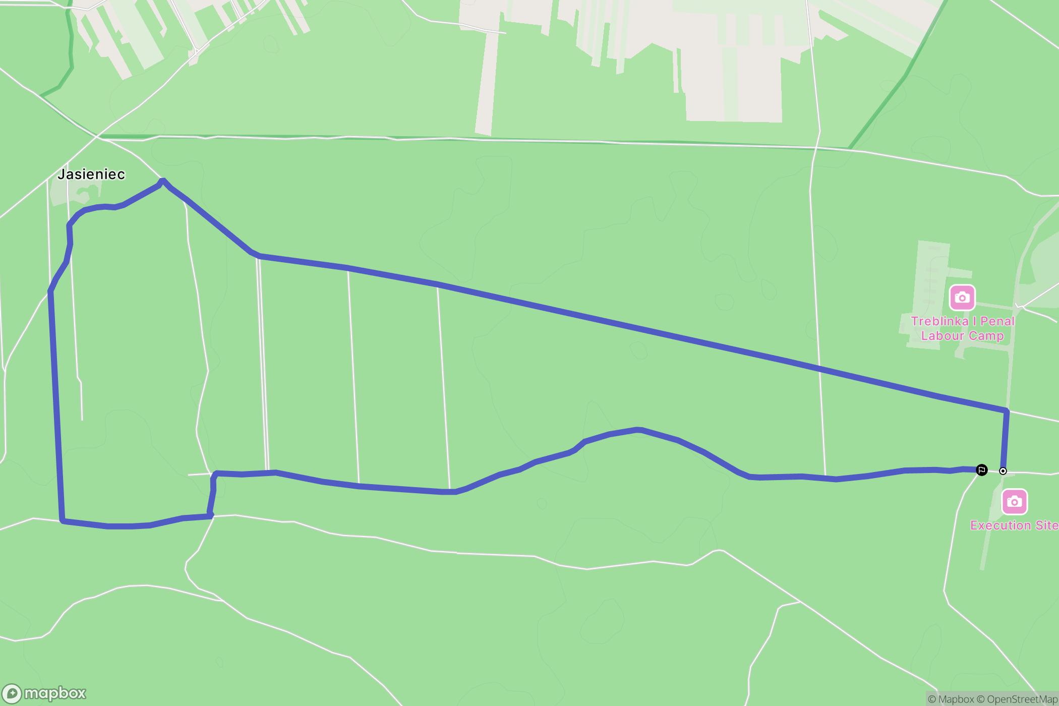 Nowa Maliszewa: mapa trasy - Poland
