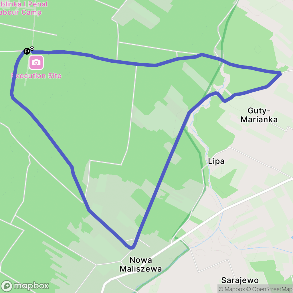 Nowa Maliszewa: mapa trasy - Poland
