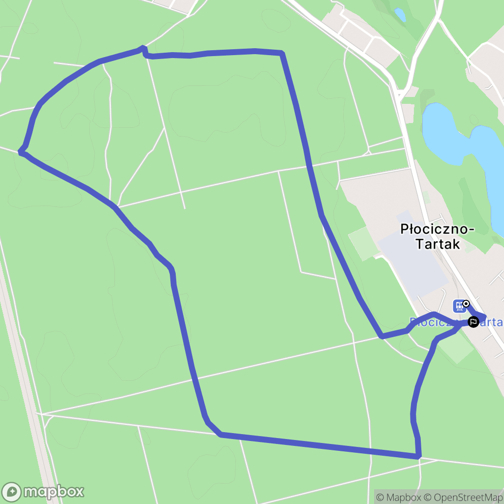 Płociczno-Tartak: mapa trasy - Poland