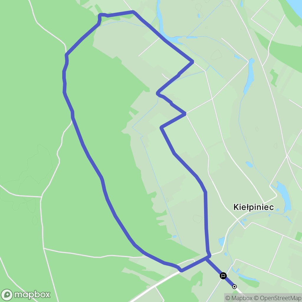 Kiełpiniec: mapa trasy - Poland