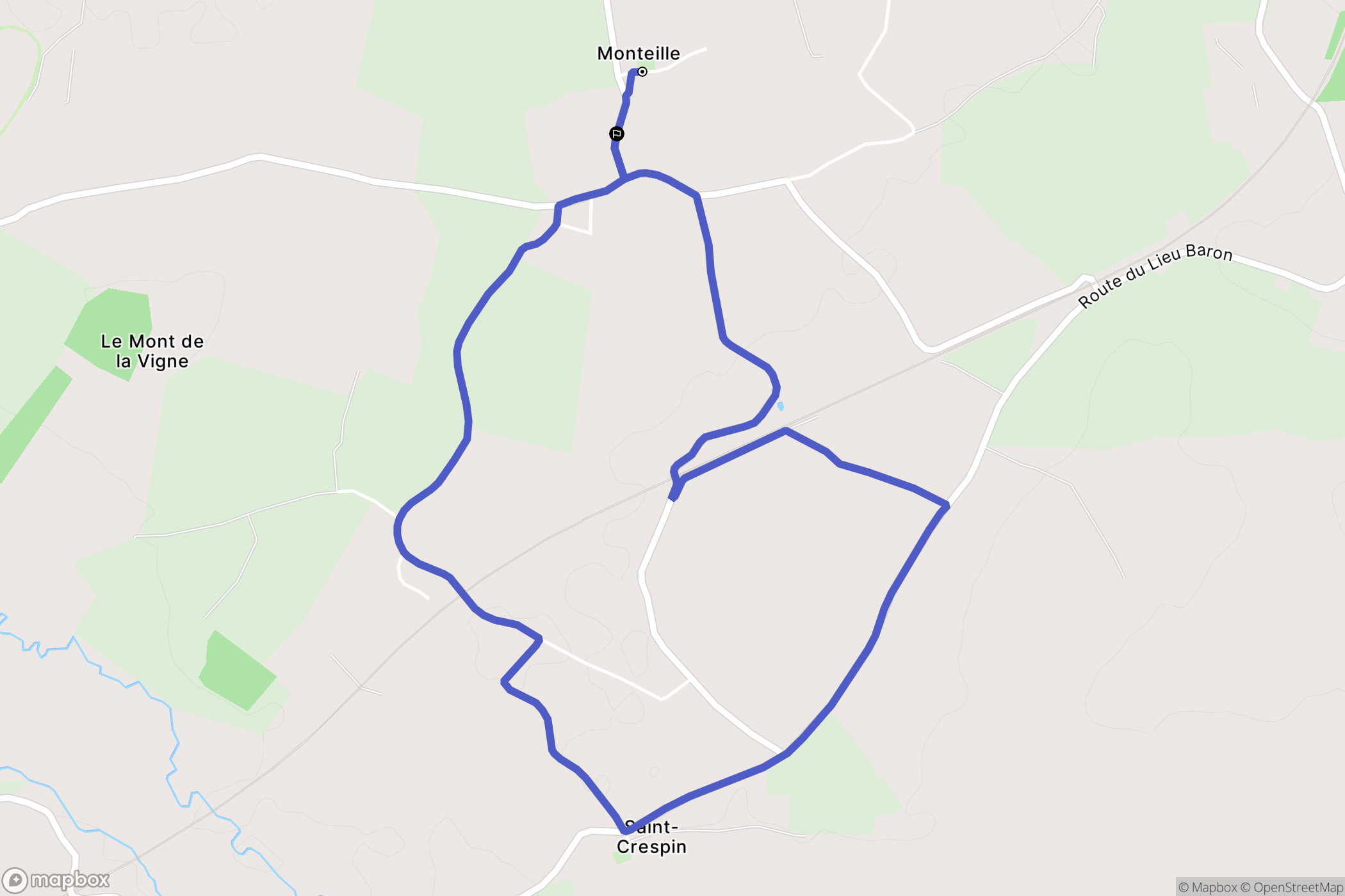 Mézidon Vallée d'Auge : carte du parcours de randonnée - France