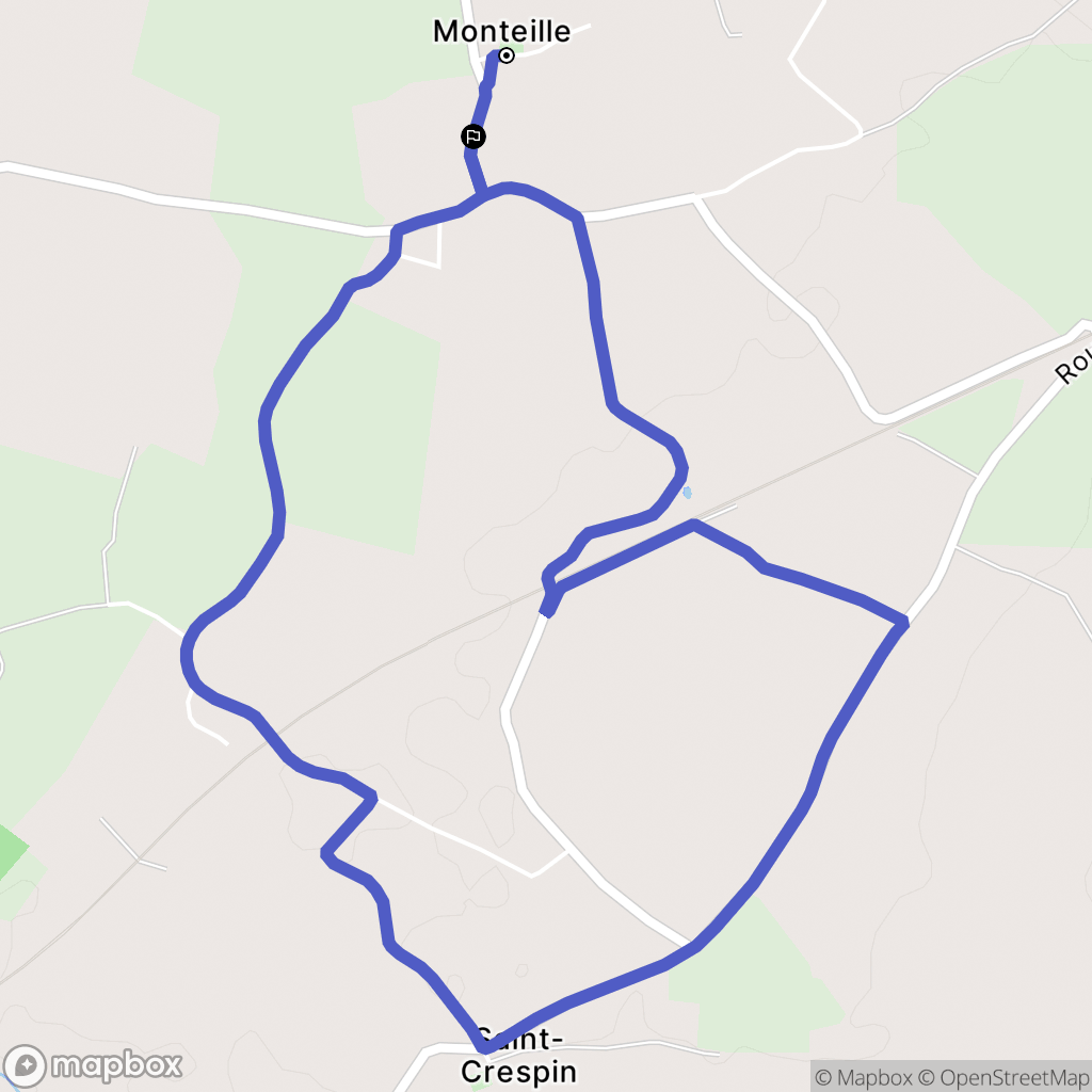 Mézidon Vallée d'Auge : carte du parcours de randonnée - France
