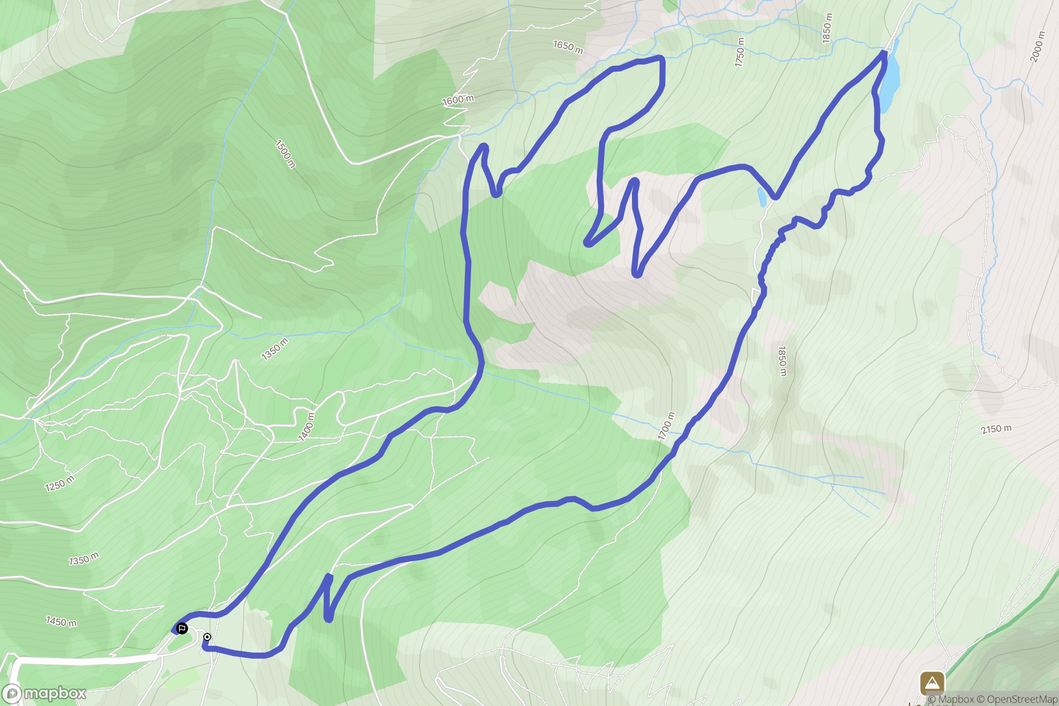 Saint-Honoré : carte du parcours de randonnée - France