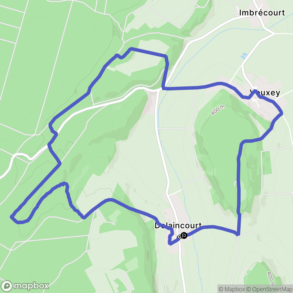 Dolaincourt : carte du parcours de randonnée - France